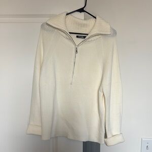 Cream Cowl Neck Sweater Soft Knit